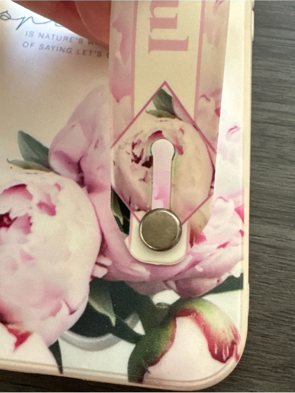 ⭐️Pink Floral Grip Ring Phone Case for iPhone - Elegant Protection